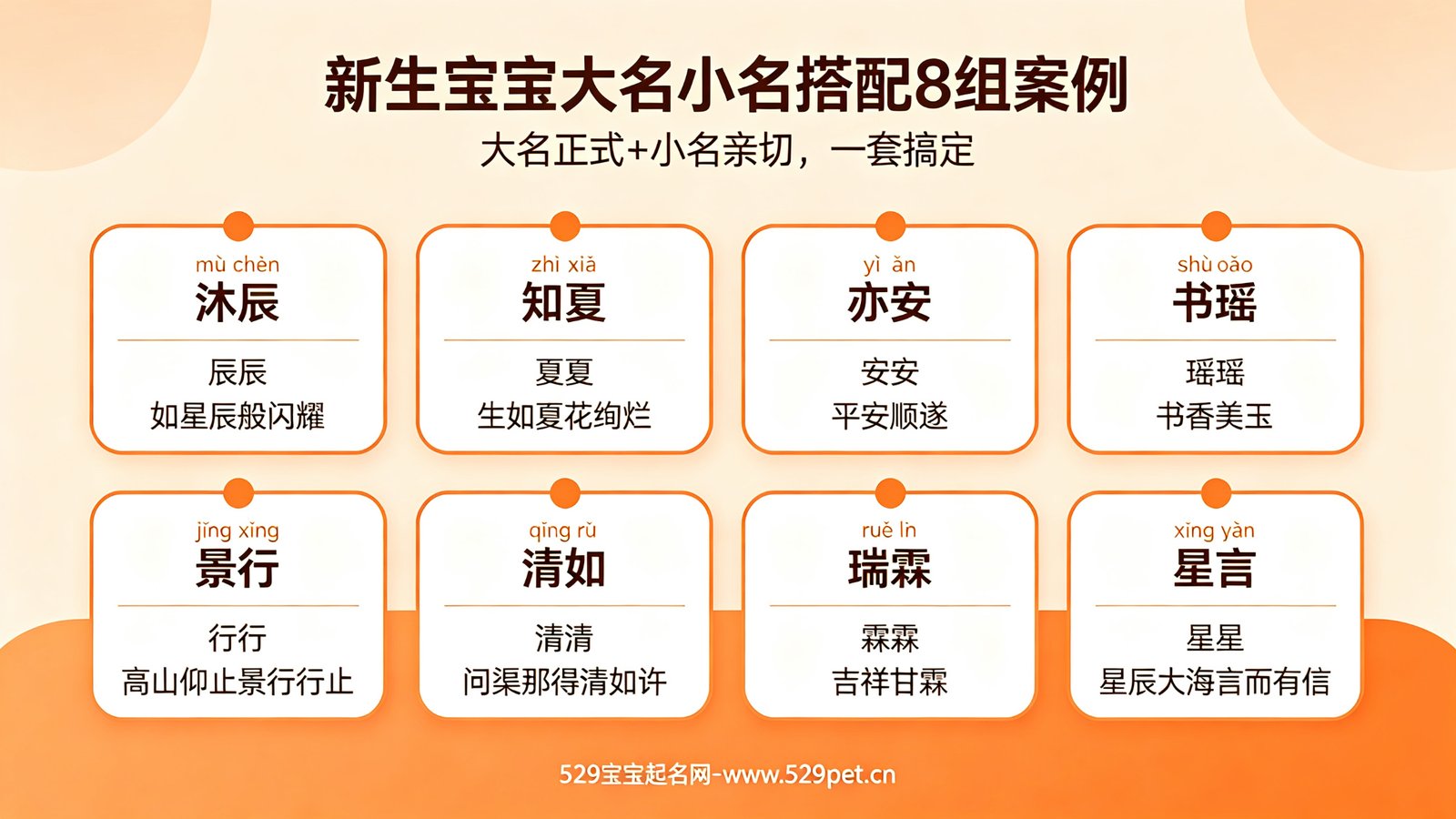 大名小名搭配8组案例