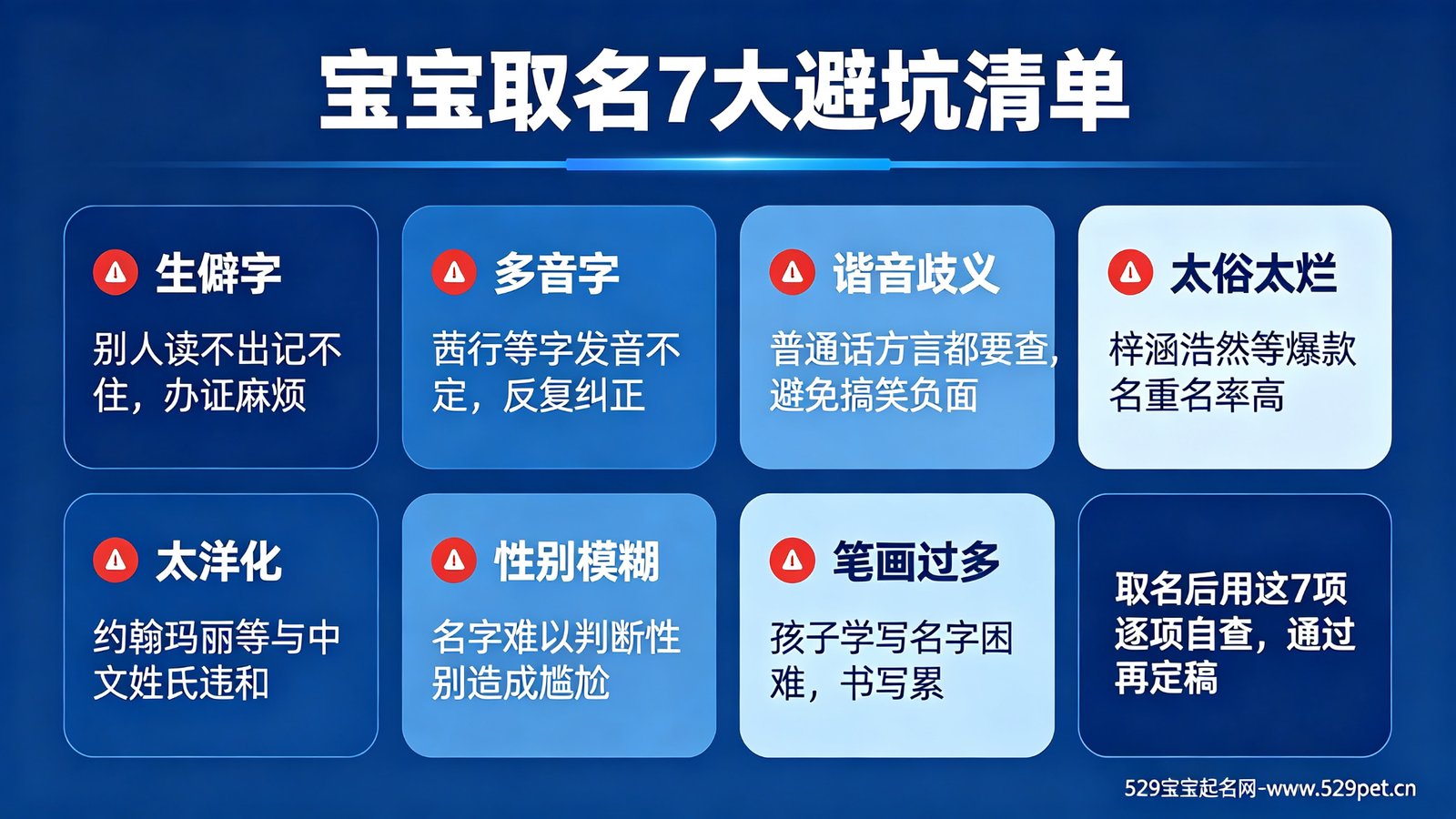 宝宝取名7大避坑清单速查表