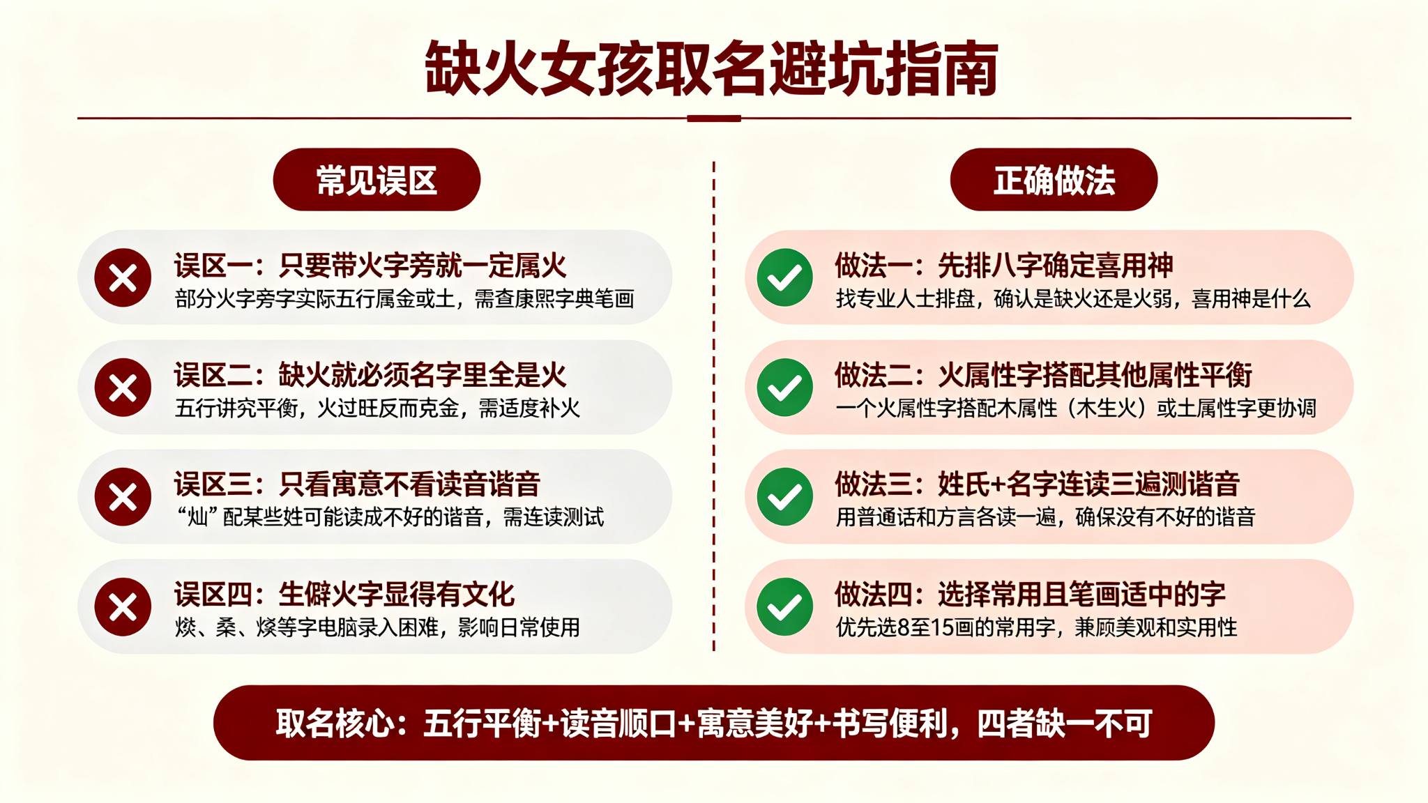 缺火女孩取名避坑指南
