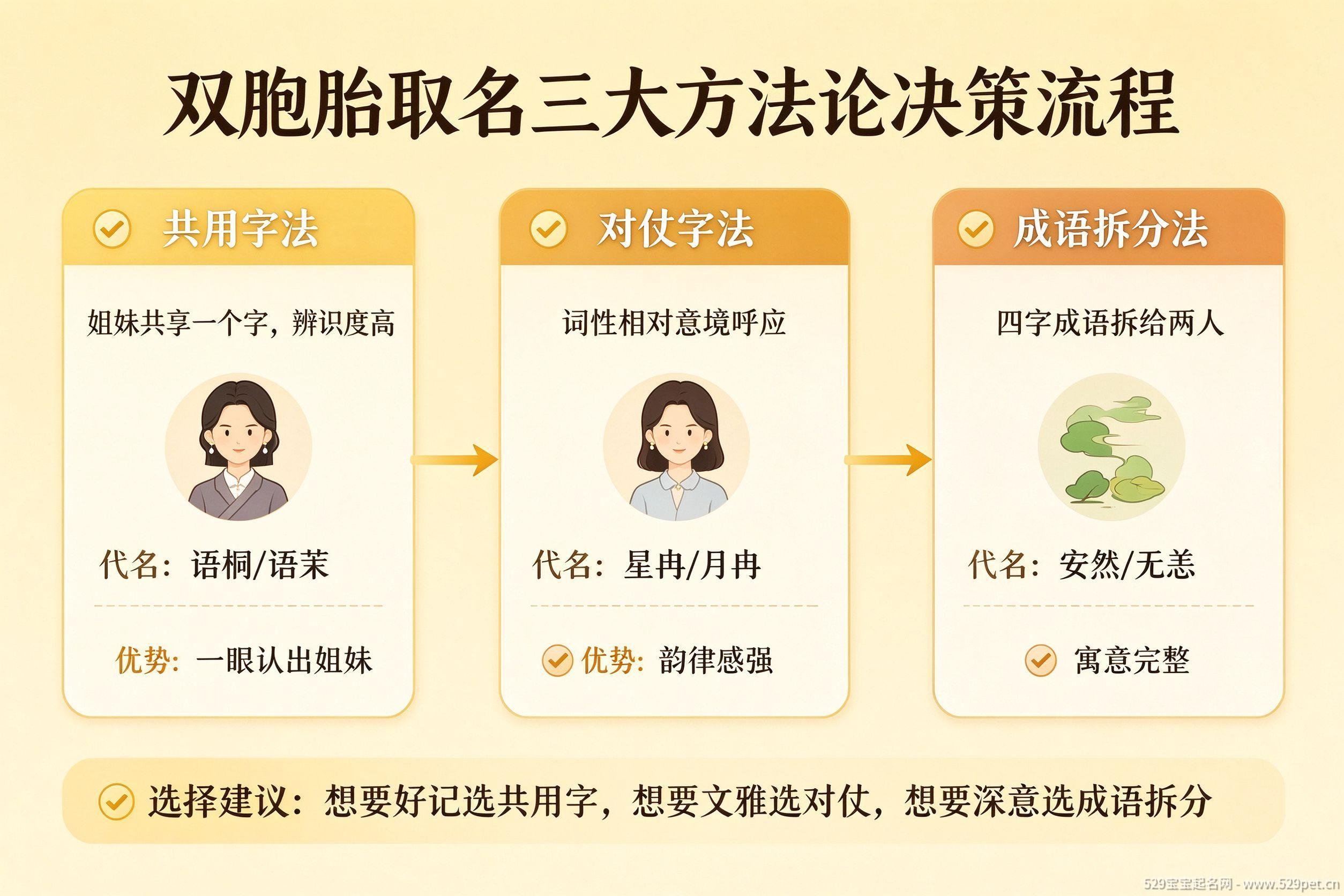 双胞胎取名三大方法论决策流程