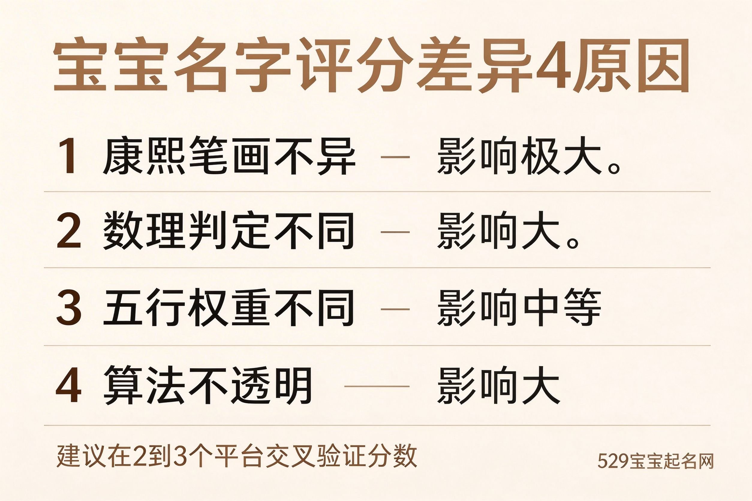 宝宝名字评分不同平台差异的4个原因