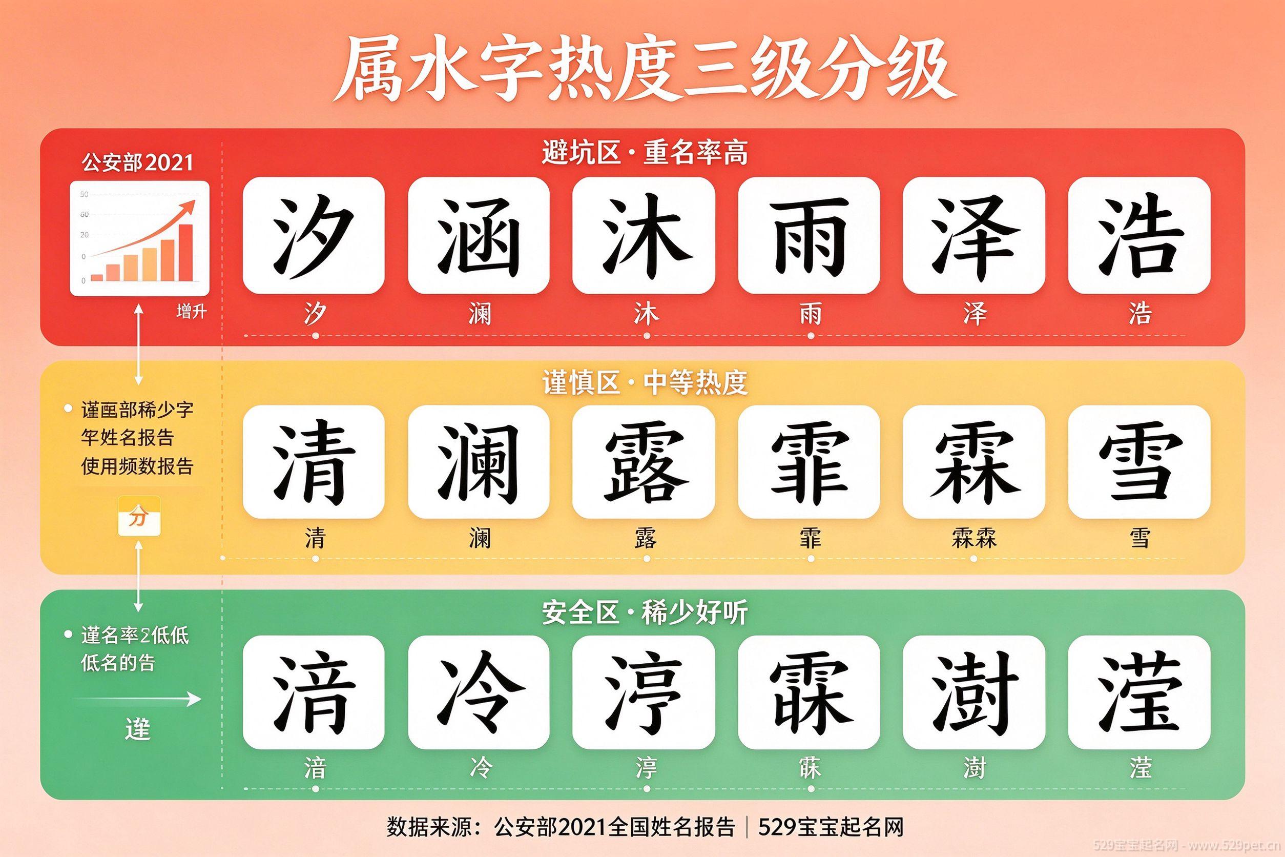 属水字热度三级分级:避坑区、谨慎区、安全区