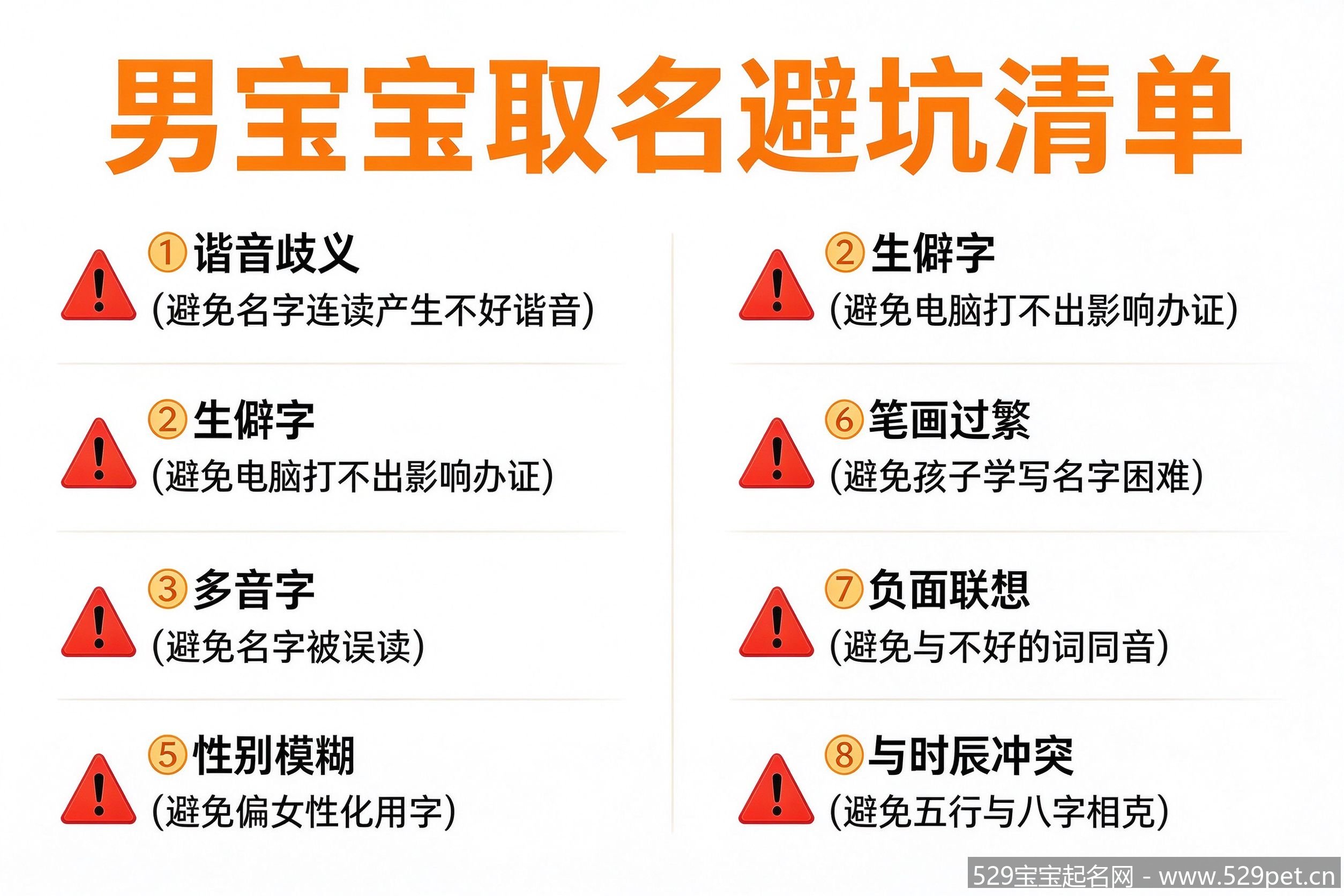 男宝宝取名避坑清单