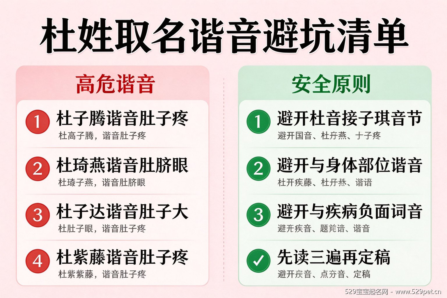 杜姓取名谐音避坑清单