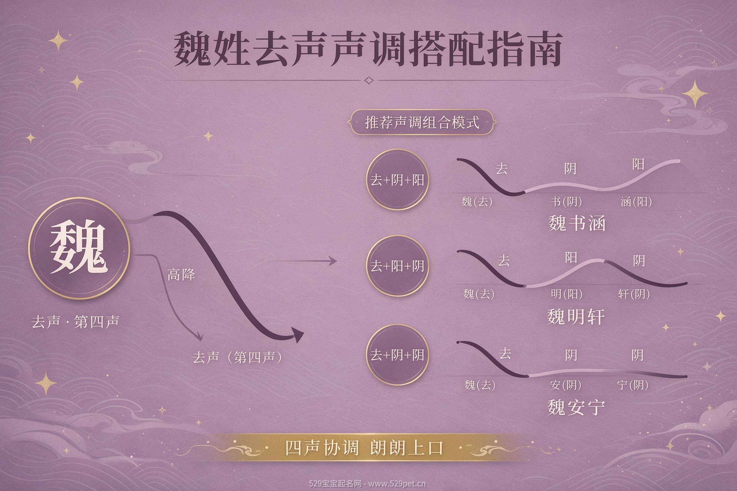 魏姓去声声调搭配指南韵律图