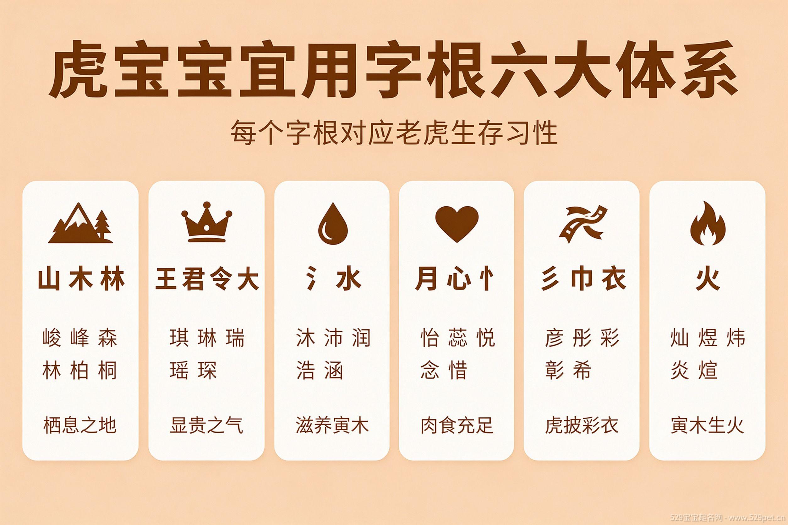 虎宝宝宜用字根六大分类分类图