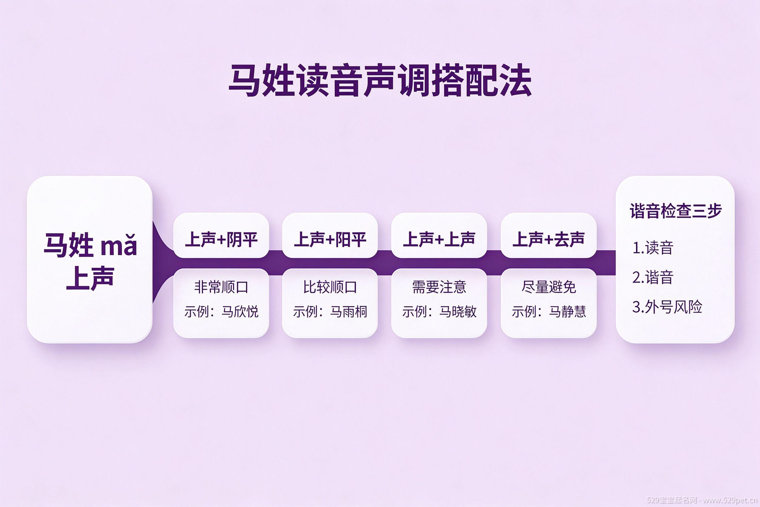 马姓读音声调搭配流程图
