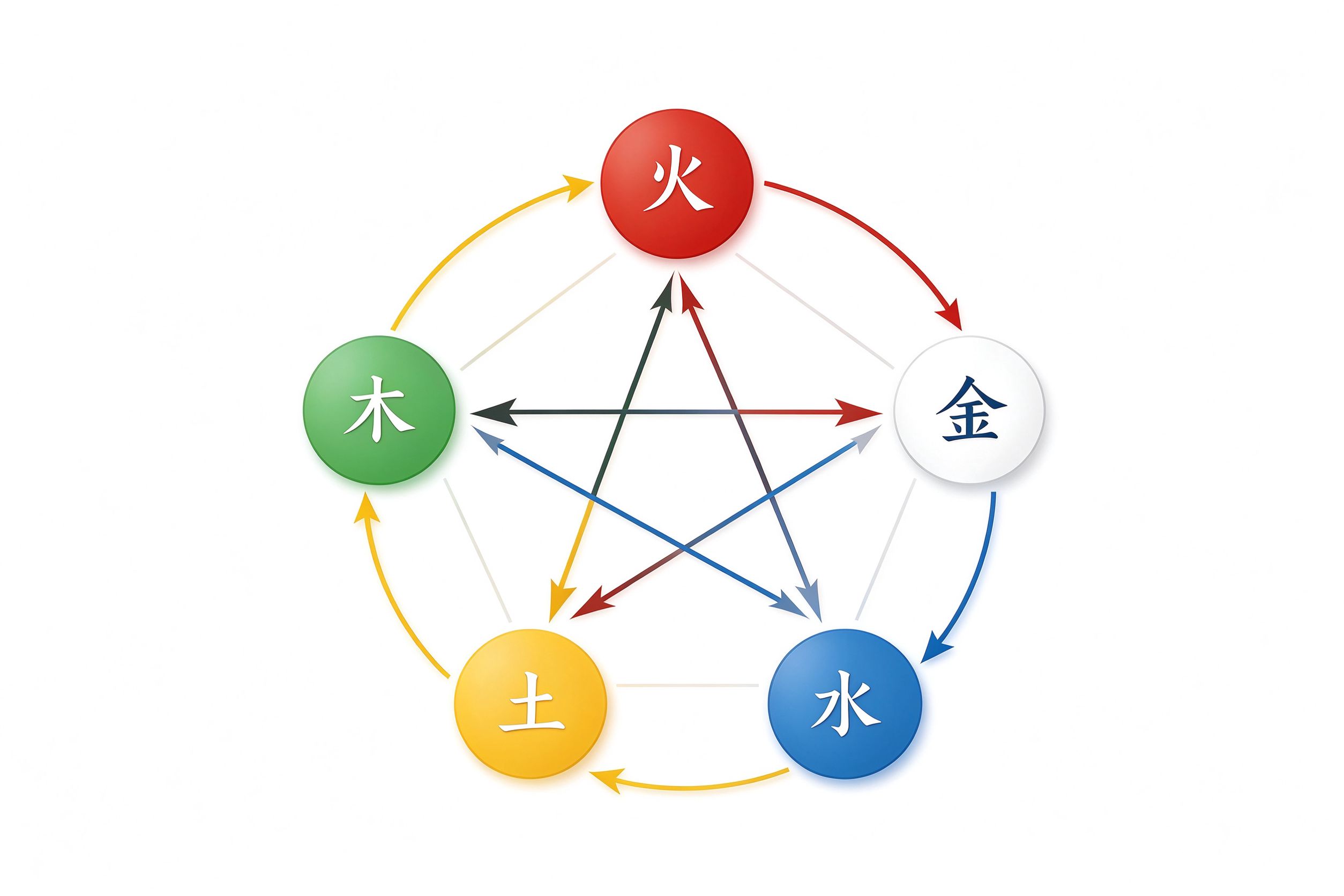 五行相生相克关系图