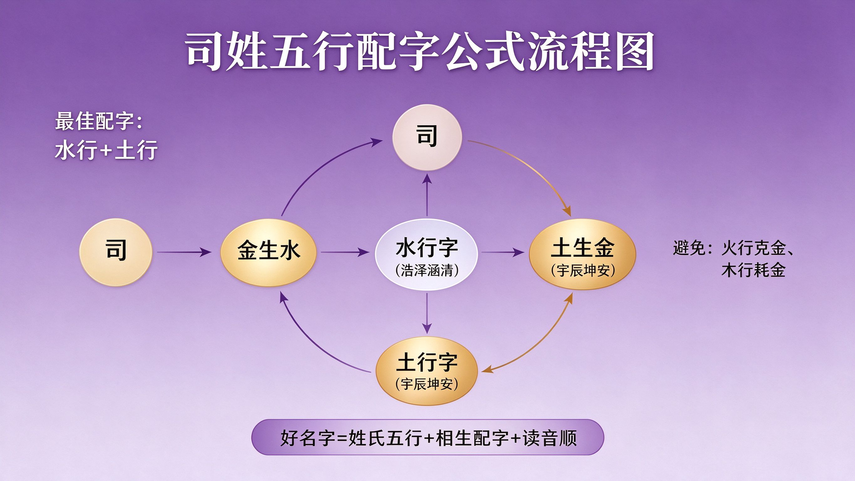 司姓五行配字公式流程图
