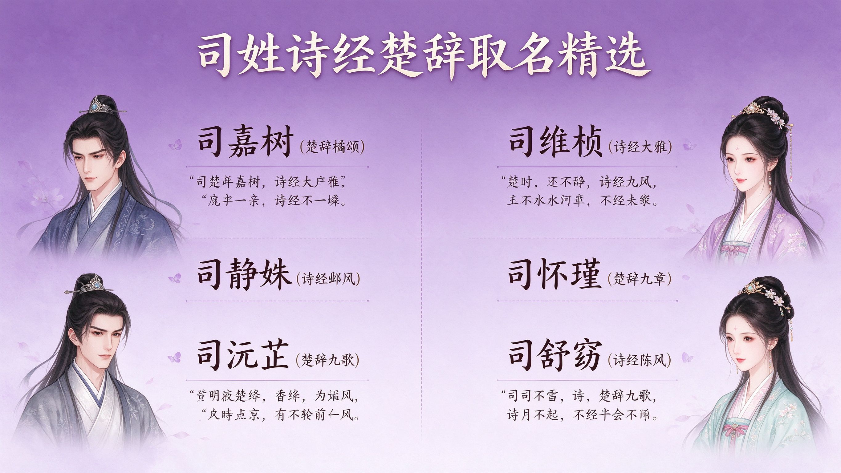 诗经楚辞取名古风意境图