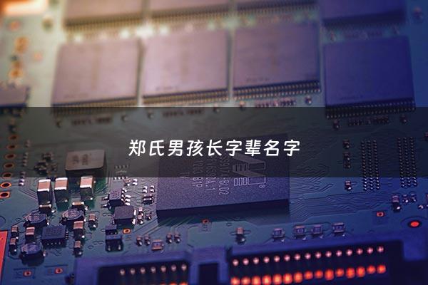 郑氏男孩长字辈名字 - 郑氏男孩长字辈名字叫什么