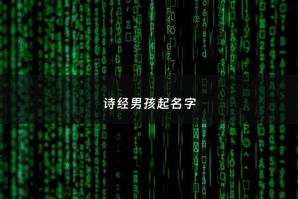 诗经男孩起名字 - 诗经男孩名字大气文雅