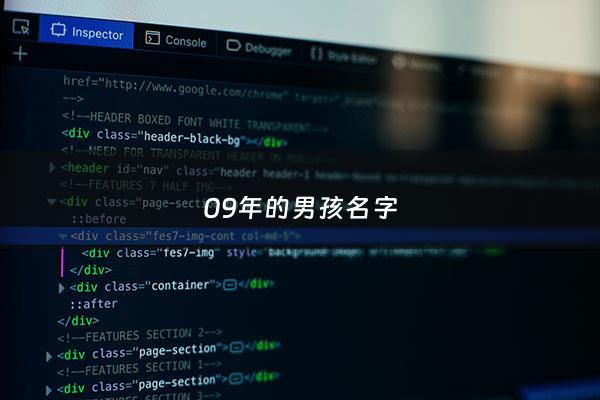 09年的男孩名字 - 09年的男孩名字怎么取