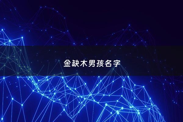 金缺木男孩名字 - 缺木缺金的男孩子取名