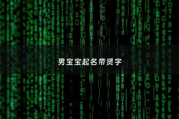 男宝宝起名带贤字 - 有贤字的男孩名字