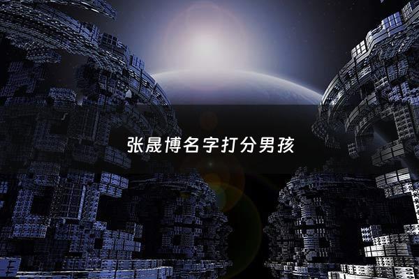 张晟博名字打分男孩 - 张博晟名字如何