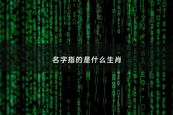 名字指的是什么生肖 - 名字打一生肖是什么动物
