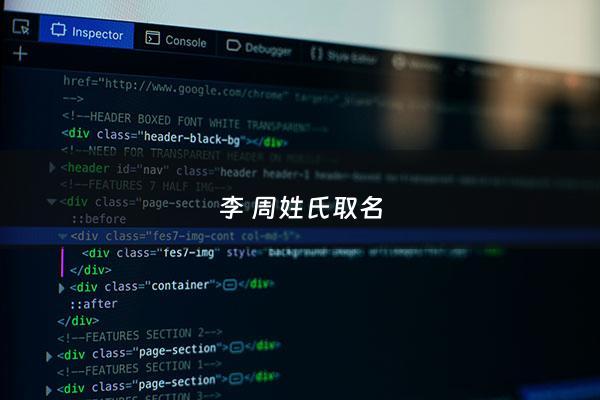 李 周姓氏取名 - 姓周姓李取一个名字一个意思