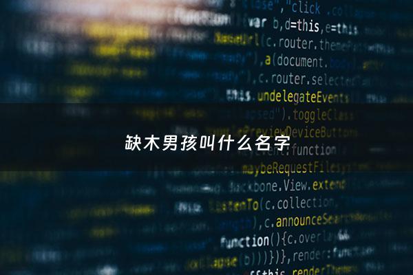 缺木男孩叫什么名字 - 缺木的男孩叫什么名字好?
